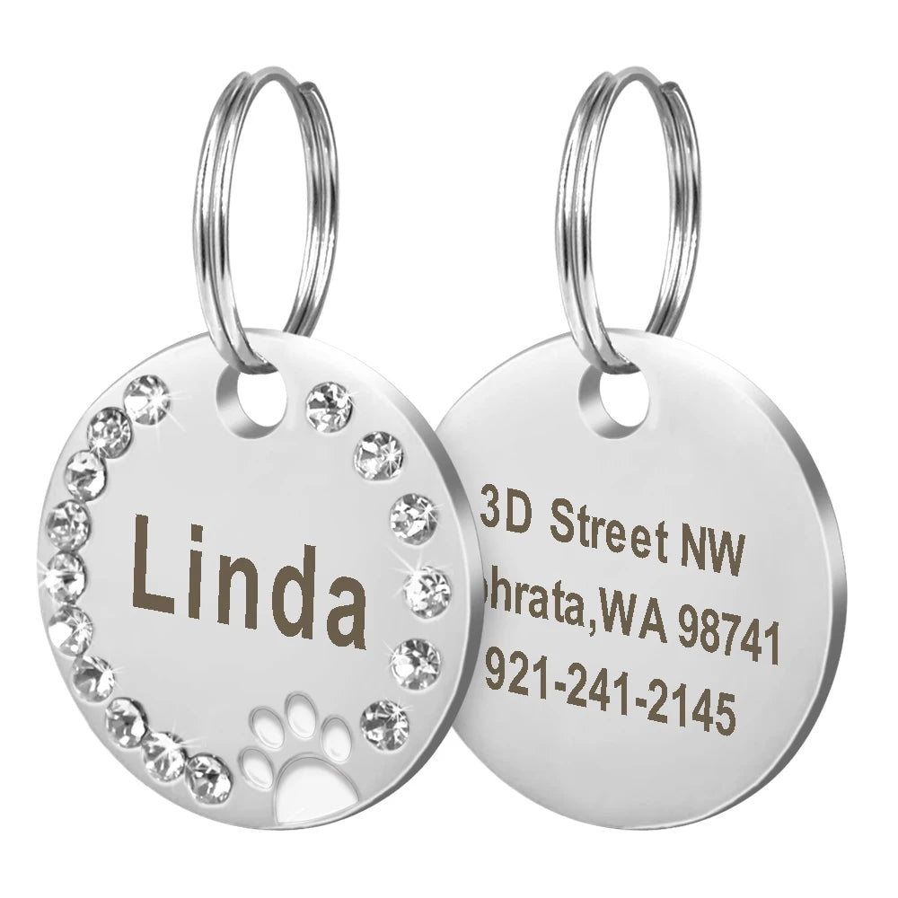 Blinged Out Personalized Pet ID Tag