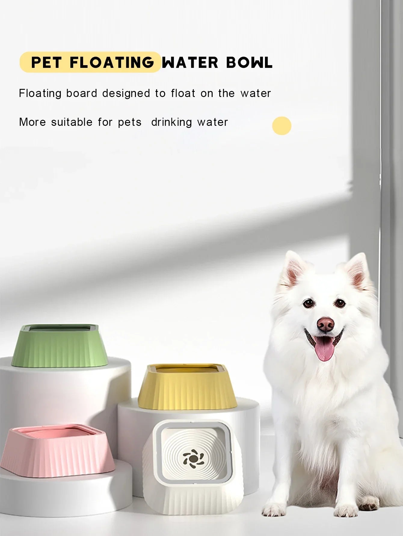 Pet Water Fountain with Floating Plates